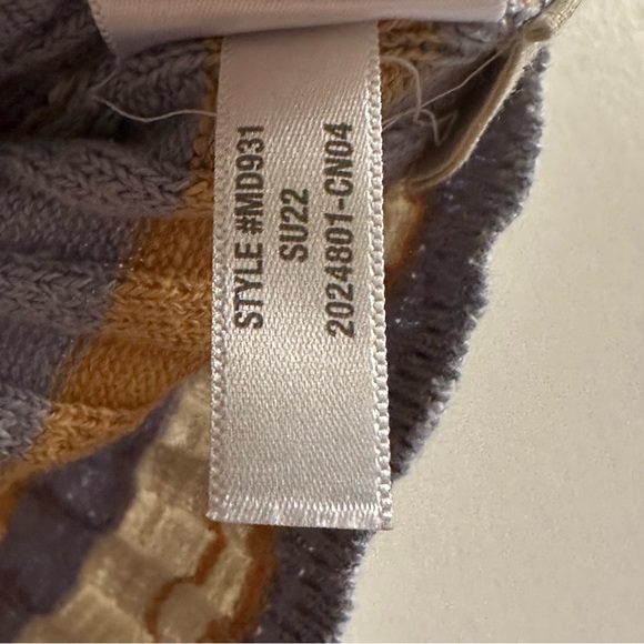 Madewell Glencrest Button Front Sweater Tee in Stripe Size Large EUC - Picture 10 of 11